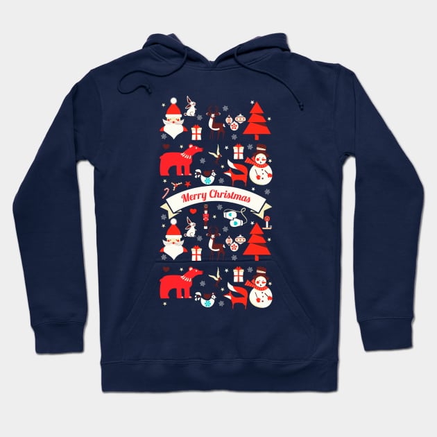 Christmas icons illustration Hoodie by showmemars